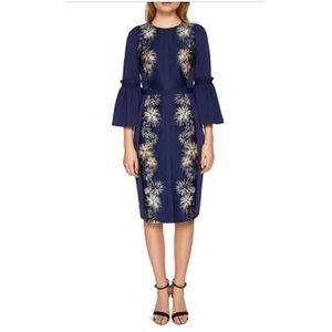 Ted Baker ‘Jeeane’ Stardust Flute Sleeve MidiDress